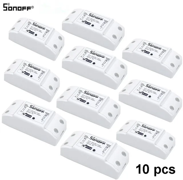 10pcs 1/2/3/4/5/6/8/10 шт. SONOFF Basic Смарт Беспроводной Wi-Fi пульт дистанционного управления Переключатель Управление Модуль Автоматизации "сделай сам" умный дом модуль 10A/2200W - Комплект: 10pcs