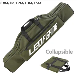 Fishing Bags 80cm/1M 1.2M/1.3M/1.5M Large Capacity Collapsible Fishing Rod Bags Oxford Cloth Sea Fishing Tackle Foldable Package