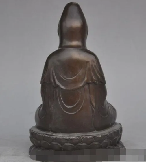 YM 318 " Китайский, буддийский из бронзы Kwan-Yin Guan Yin Bodhisattva статуя божества Будды