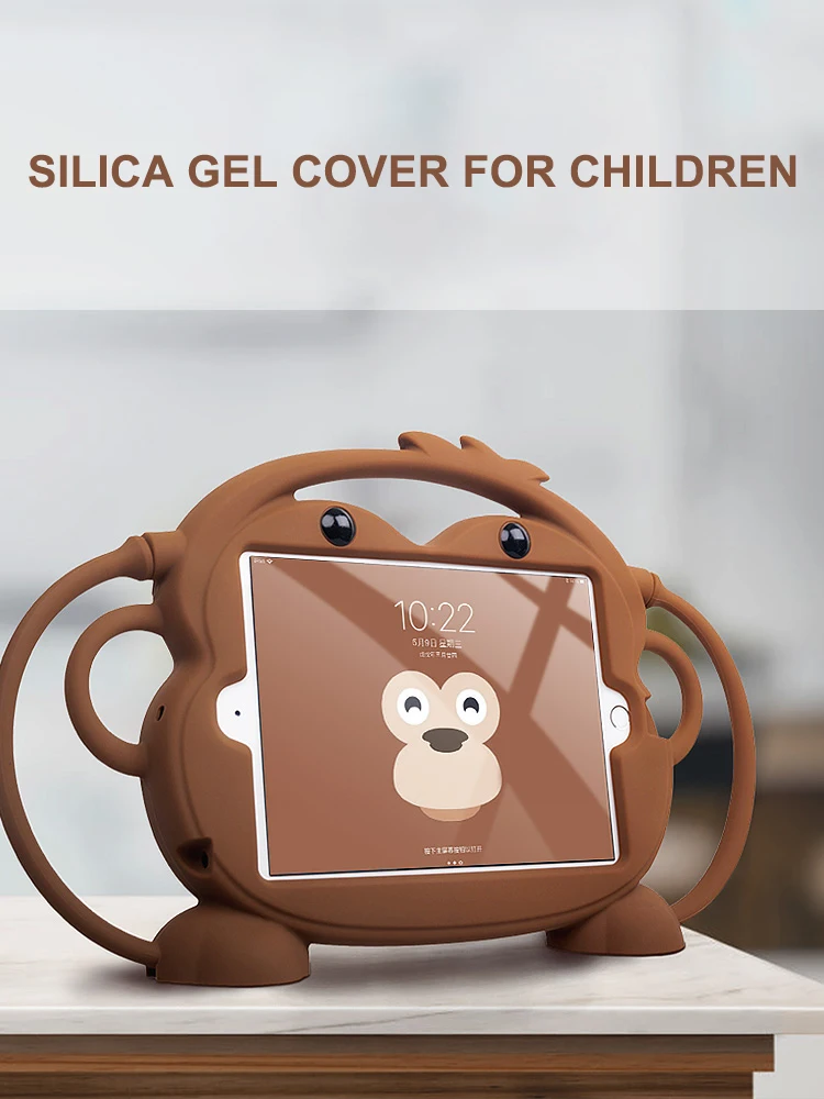 

KIDS Cartoon case for new iPad 9.7 2017 stand soft silicone back Cover For iPad Pro 9.7 2018 Air Air2 Mini 1 2 3 4 Tablet Case