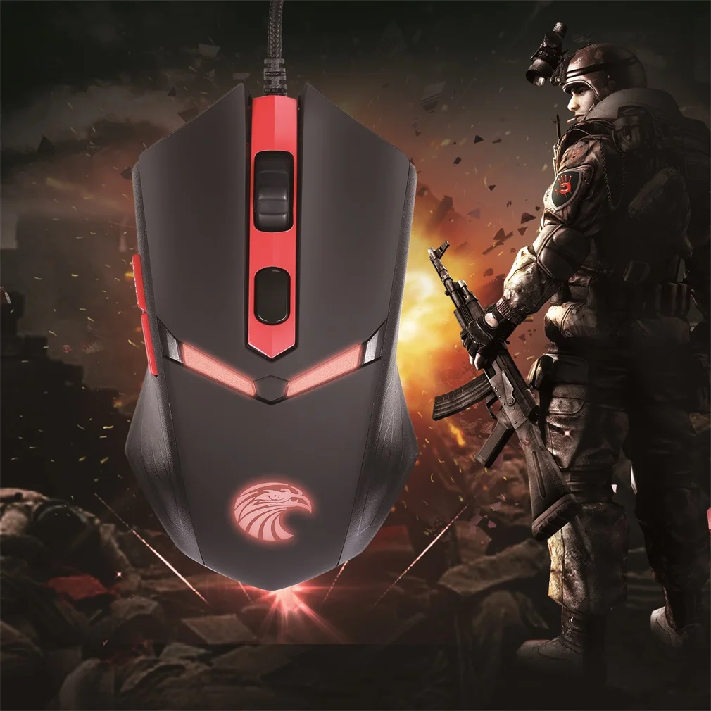Usb Проводная игровая мышь Z-7600 профессиональная светодиодная подсветка 6 кнопок оптическая 1000/1600/2000 точек/дюйм регулируемая для ПК ноутбука