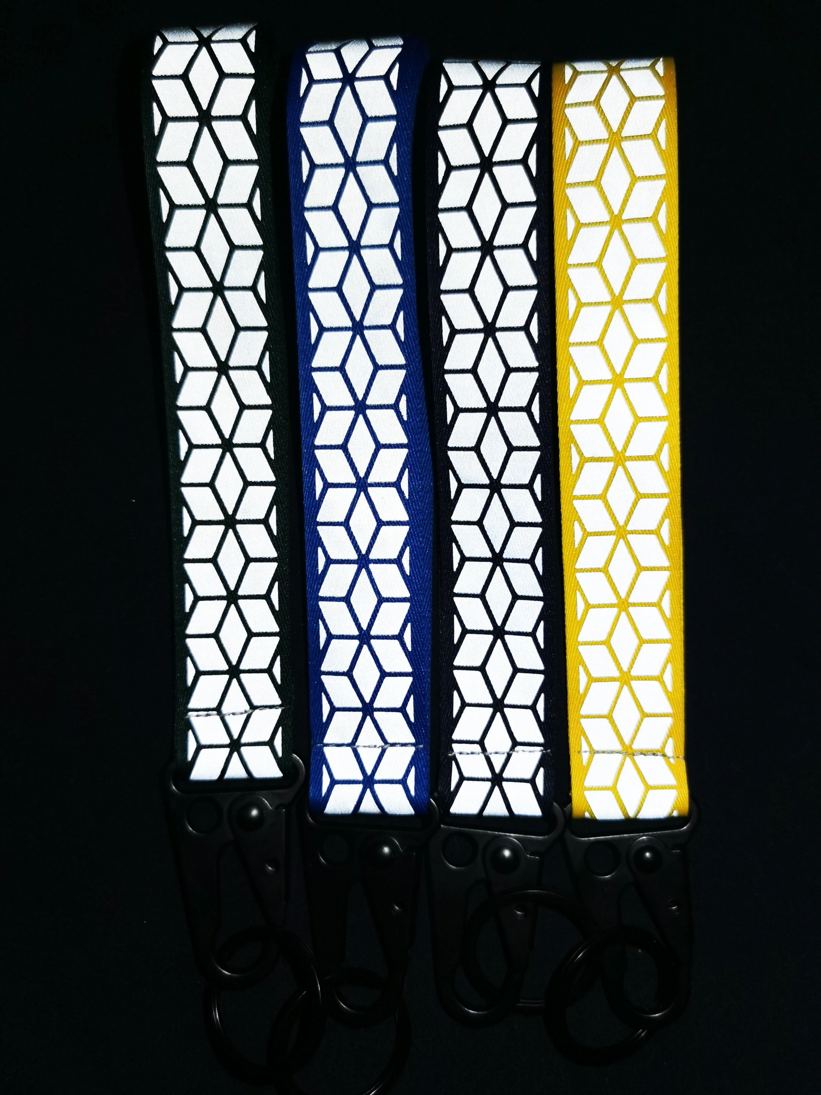 Car Reflective Keychains High Visibility Webbing Material For Bag Pendant Accessories 2.5cm