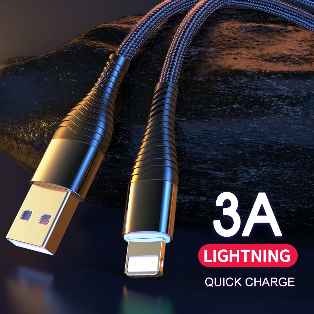 USB-кабель для iPhone зарядный iphone кабель iPone нейлоновая оплетка быстрая зарядка
