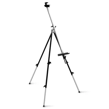 

Arrtx Artist Easel Mental Stand Art Easel Stand Ultra Thick Iron Display Easel 35’’ to 82’’ Adjustable Height 3.3 lbs Weight