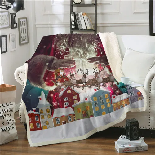 3D рождественское покрывало детское плюшевое покрывало s для детей и взрослых тонкое одеяло - Цвет: 11