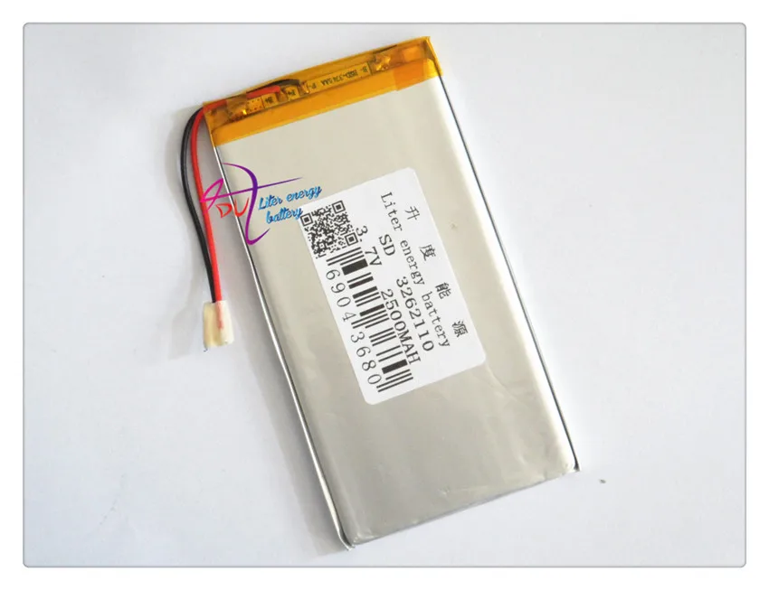 Литиевая батарея полимерная батарея 3262110 3,7 V 2500mAh 3060110 MID Tablet PC Батарея с защитной платой