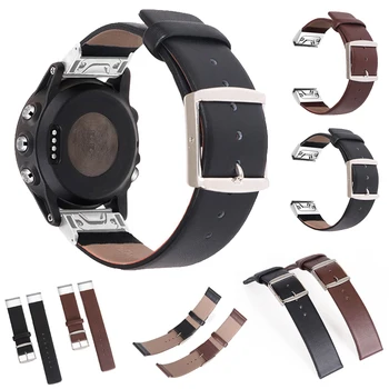 

20mm 22mm 26mm PU Leather Watchband For Garmin Forerunner 935 Wriststrap Quick Release Watch Band For Garmin fenix5S Plus Belt