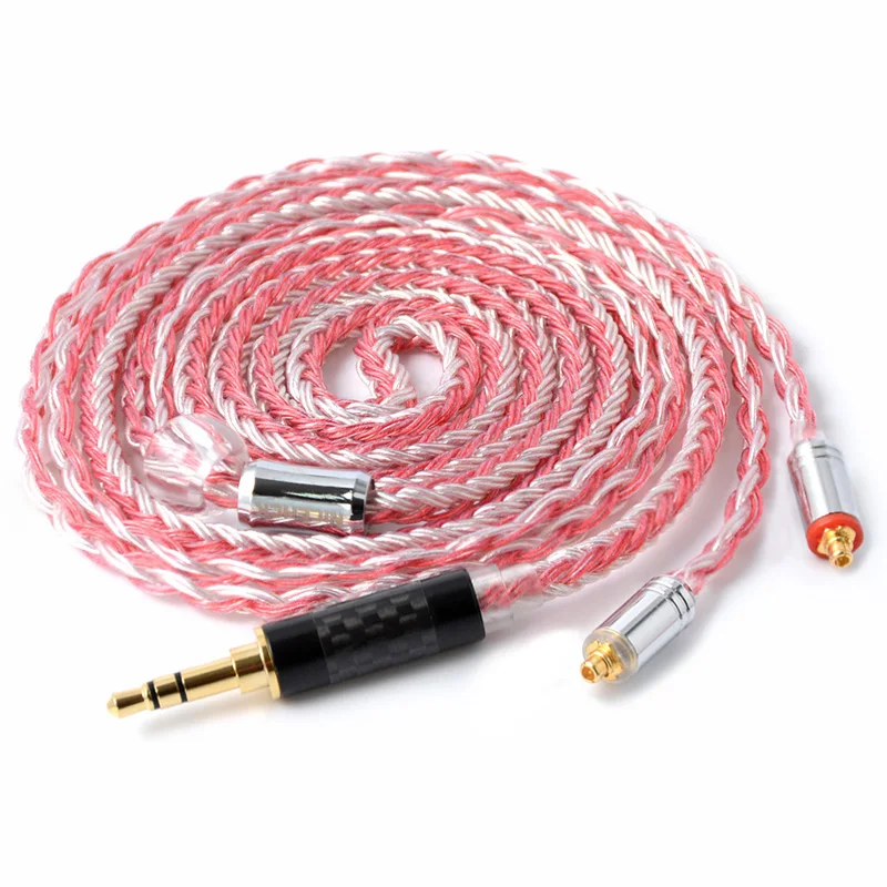 NICEHCK 16 Core Медь серебро смешанные кабель 3,5/2,5/4,4 мм MMCX/2Pin для TFZ ZSX ZS10 ST10 C12 C16 BA5 NX7 PRO/DB3/F3/BL-03 гарнитура