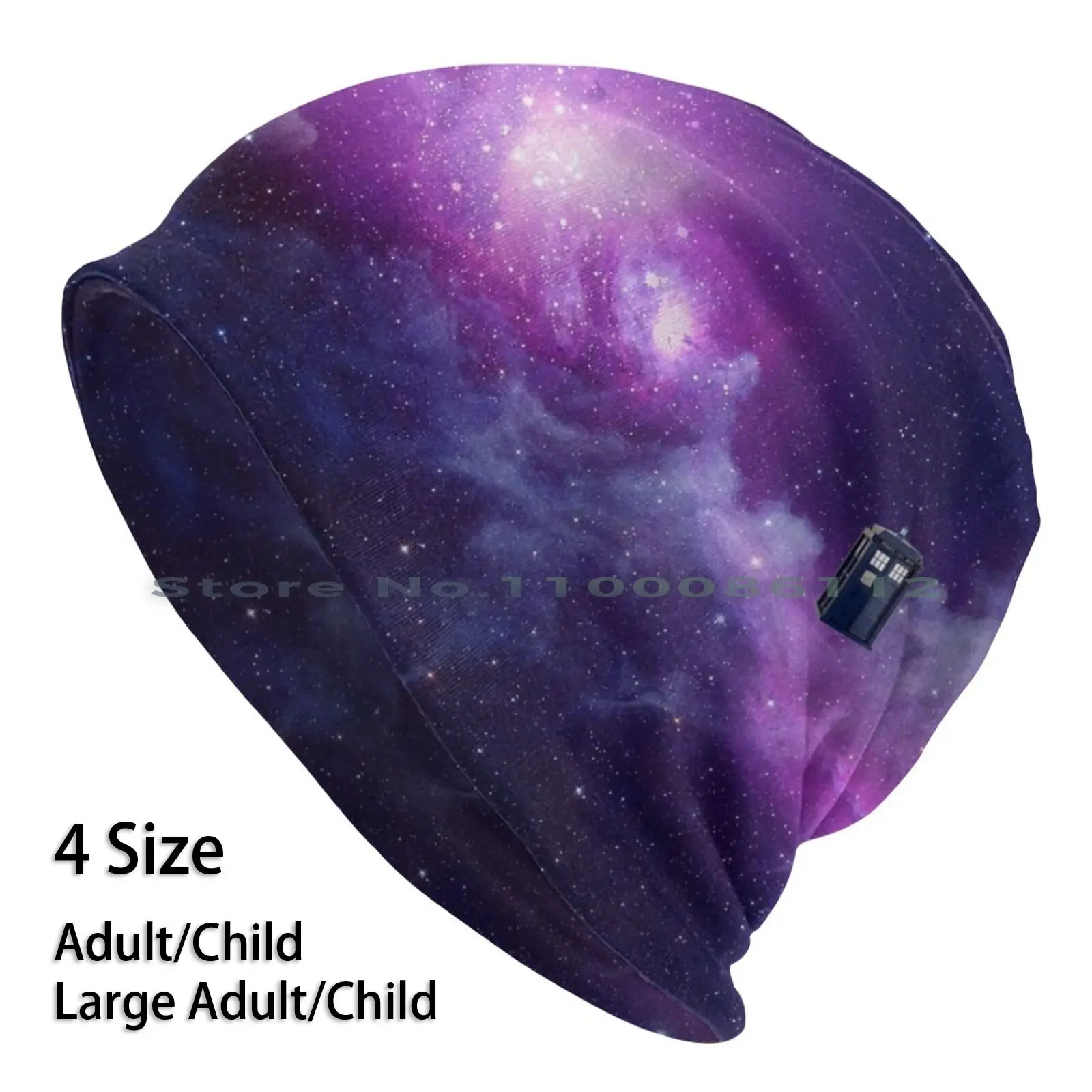 Tardis Berretti Cappello Lavorato A Maglia Tardis Who Space Cappello Lavorato A Maglia Senza Tesa Skullcap Regalo Casual Creativo