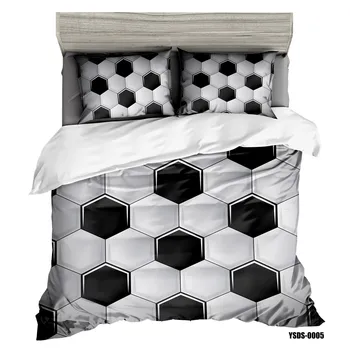 

Football Soccer Fans Duvet Cover Set Kids Gift Bedding Set Micorfiber Comforter Cover with 2PCS Pillow Shams Drop Ship