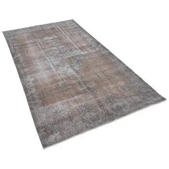

141x252 Cm Grey Handmade Overdyed Rug-5x8 Ft