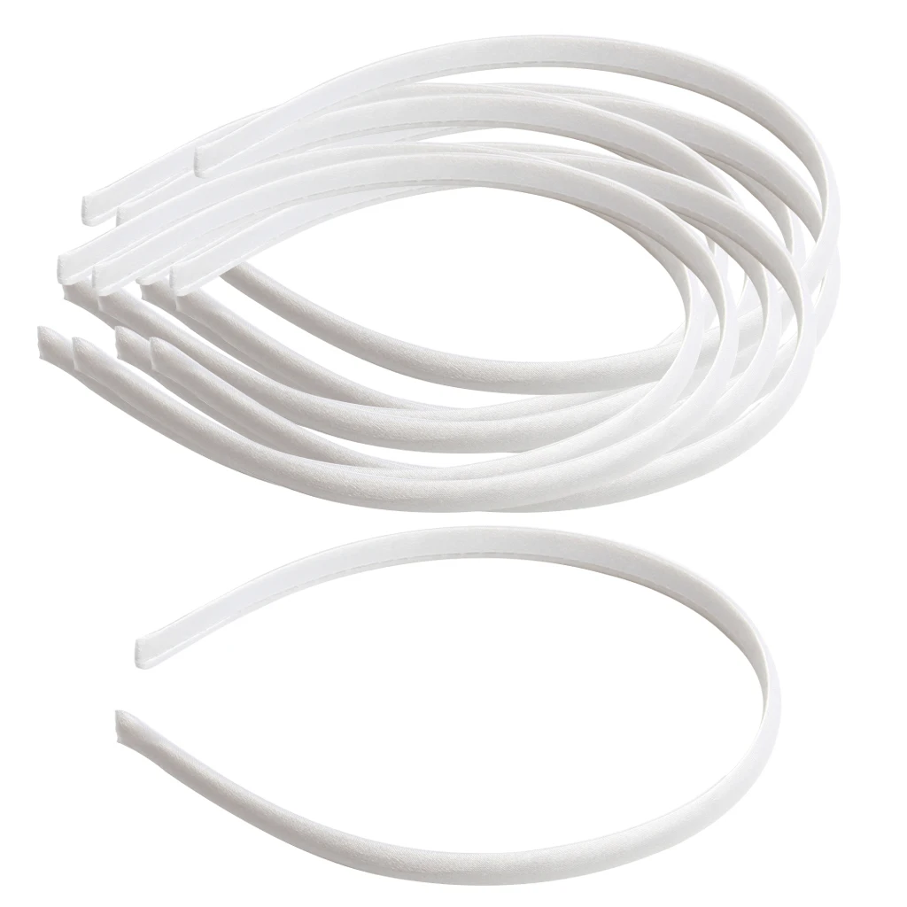 10pcs 10mm Wide Satin Headband Hair Band Alice Band Hairbands Head Wear