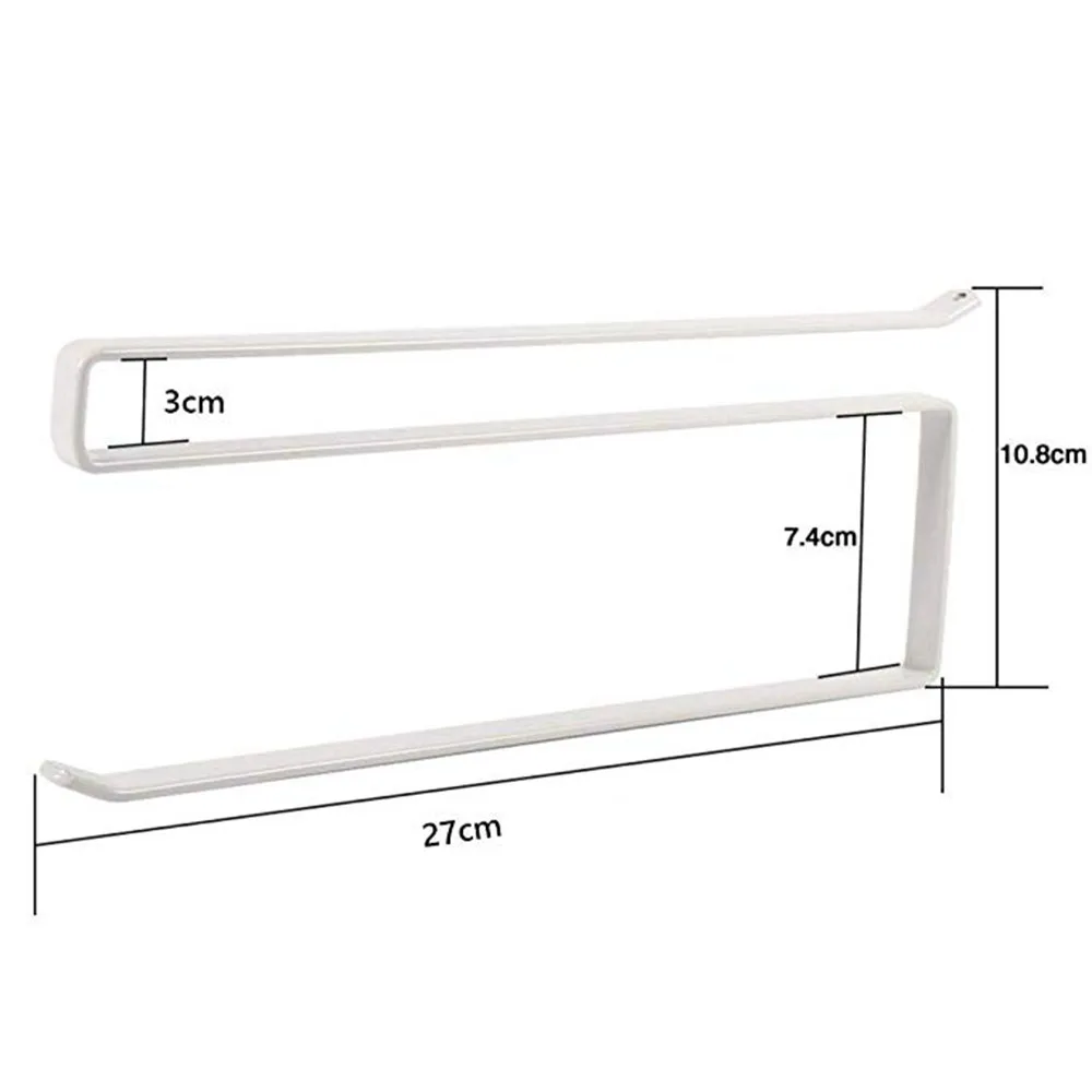 Kitchen Tissue Holder Hanging Bathroom Toilet Iron Roll Paper Holder Towel Rack Kitchen Cabinet Door Hook Holder Organizer