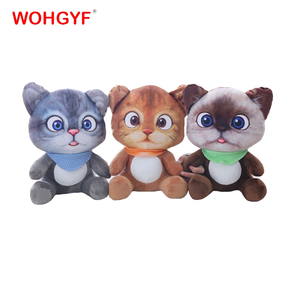 1 Pc 20 Cm Mini Cute Plush Kucing Mainan Boneka Plush Hewan Kartun