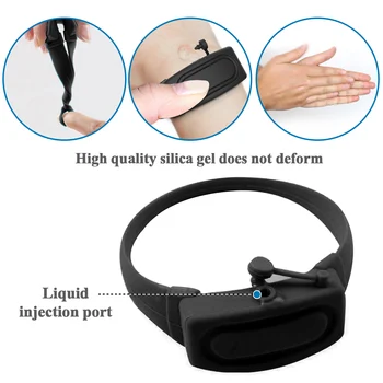 

Silicone Refillable Wristband Portable Wearable Hand Sanitizer Liquid Dispenser Bracelet with Bottle for Adults Kids Travel