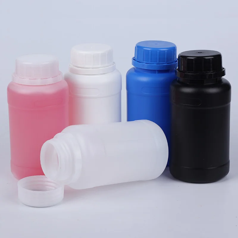 250 мл пустые пластиковые HDPE бутылки с трамбовкой защитные крышки BPA бесплатно контейнеры для хранения жидкости широкий рот 10 шт./лот