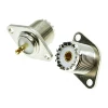 Разъем UHF PL259 SO239 Coax, гнездо UHF, гнездо, 2 отверстия, фланец, панель, крепление, припой, чашка, латунь, прямые коаксиальные Радиочастотные адапте... ► Фото 1/6