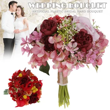 

Artificial Wedding Bouquet Fake Simulation Bride Holding Flower Party Home Decoration OCT998