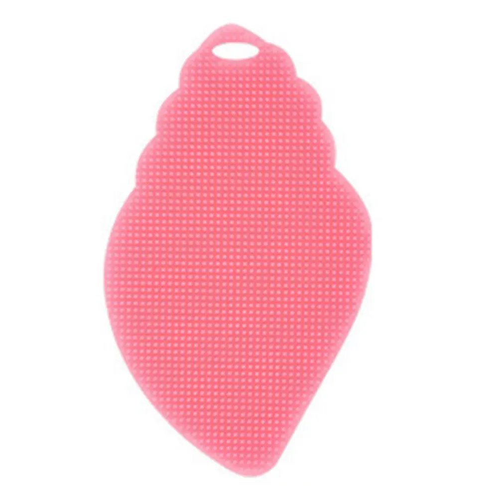 Pink Чистящая губка для чистки посуды Мини Многофункциональный эффективный силиконовый 4 цвета для мытья посуды бытовой - Цвет: Pink