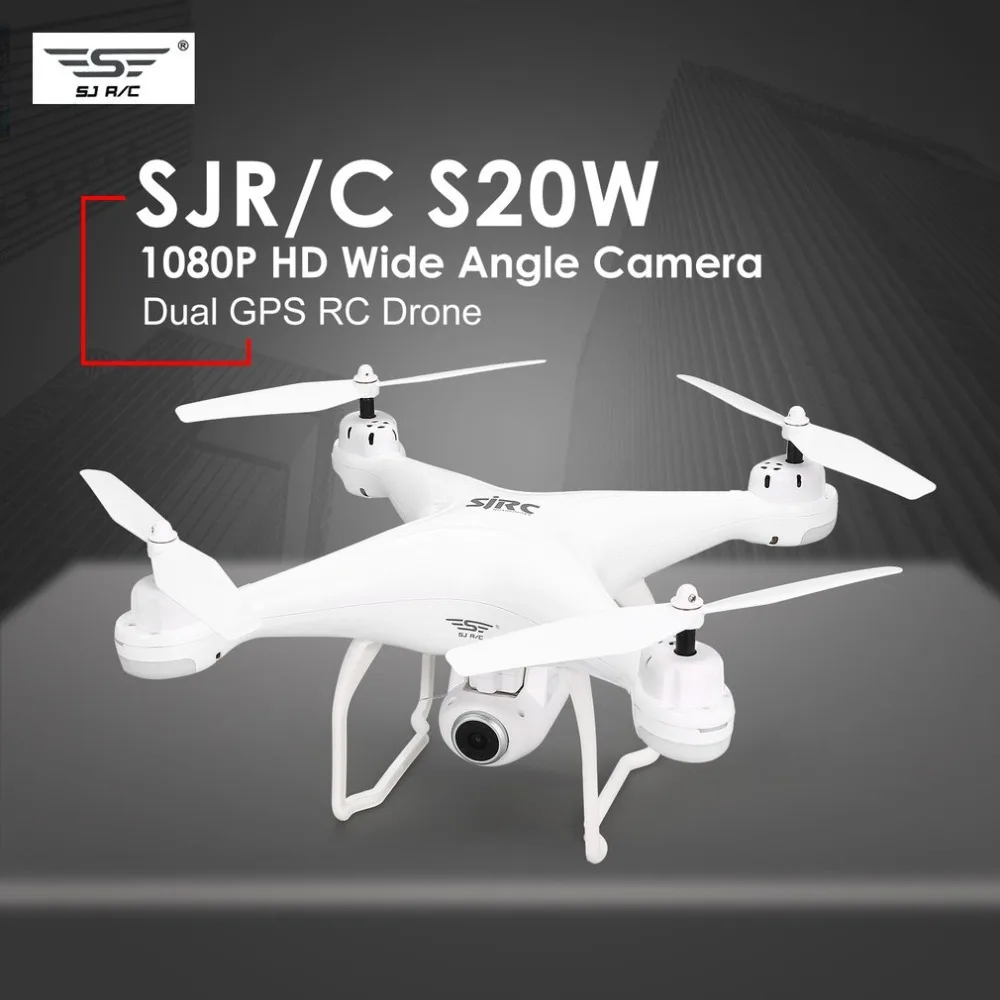Clearance  SJ R/C S20W Headless Mode Auto Return Takeoff/Landing Hover GPS RC Quadcopter FPV 720P 1080P Camera