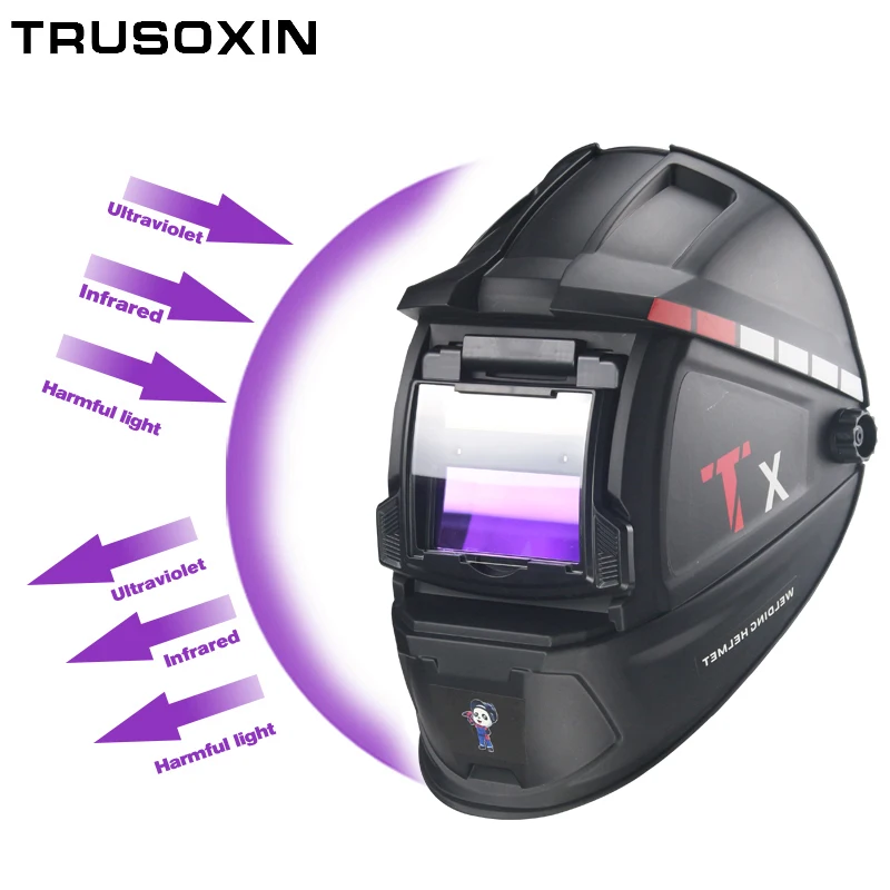 V Black Solar Auto Darkening Wlding Mask/Helmet/Welder Cap/Welding Lens/Eyes Glasses for Welding Machine and Plasma Cutting Tool - Цвет: V Black
