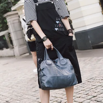 

High-Quality Genuine Leather Tote Bag Women Handbags Fashion Cow Leather Shoulder Bag Casual Simple Messenger Bags Femmes Sac