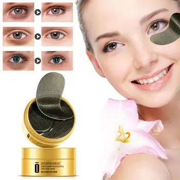 

Black Pearl Collagen Mask Natural Moisturizing Gel Eye Patches Remove Dark Circles Anti Age Bag Eye Wrinkle Skin Care