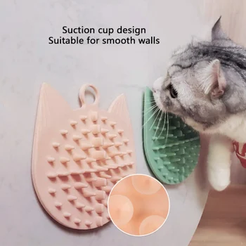 

Cat Sucker for Scratch Bristles Plastic Self Grooming Cat SuckerPet Brush Comb Rubbing Cat Scratching