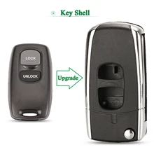 Bilchave 2 Knoppen Gewijzigd Autosleutel Shell Cover Fob Voor Mazda 2 3 6 323 626 Folding Key Case Vervanging