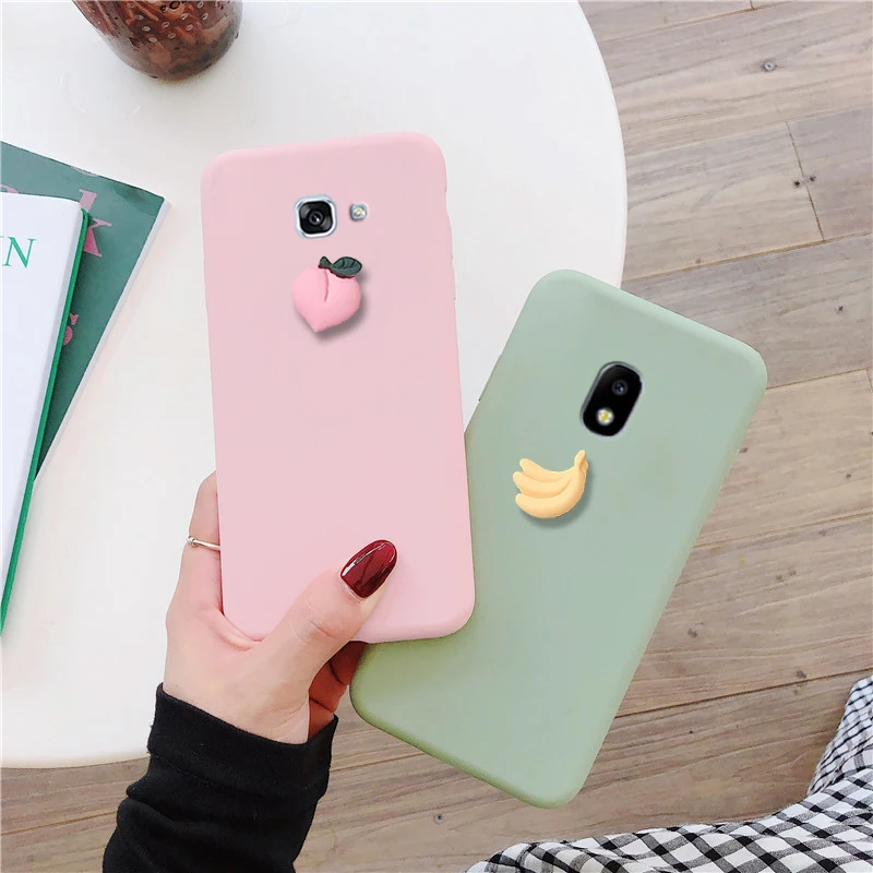 

3D cute fruit case for Samsung Galaxy j2 j3 j4 j5 j6 j7 j8 pro plus prime core 2015 2016 2017 2018 banana peach grape soft funda