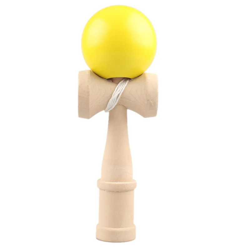 1 шт. бамбуковые ПУ краски деревянные шары Kendama умелые Jumbo На Открытом Воздухе жонглирование игры шары игрушки для подарка Профессиональный деревянный рок