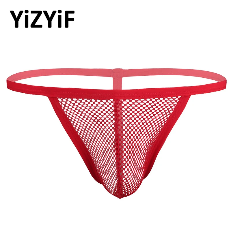 Мужские трусики-Танга нижнее белье бикини Прозрачное женское белье в сетку низкая посадка Т-обратно стринги Нижнее белье Трусики-бикини