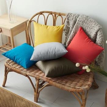 

Waterproof Throw Pillow Cushion Cover For Pillow Decorative Protector Pure Color Modern Simple Wind Pillow Cover 45 * 45cm home