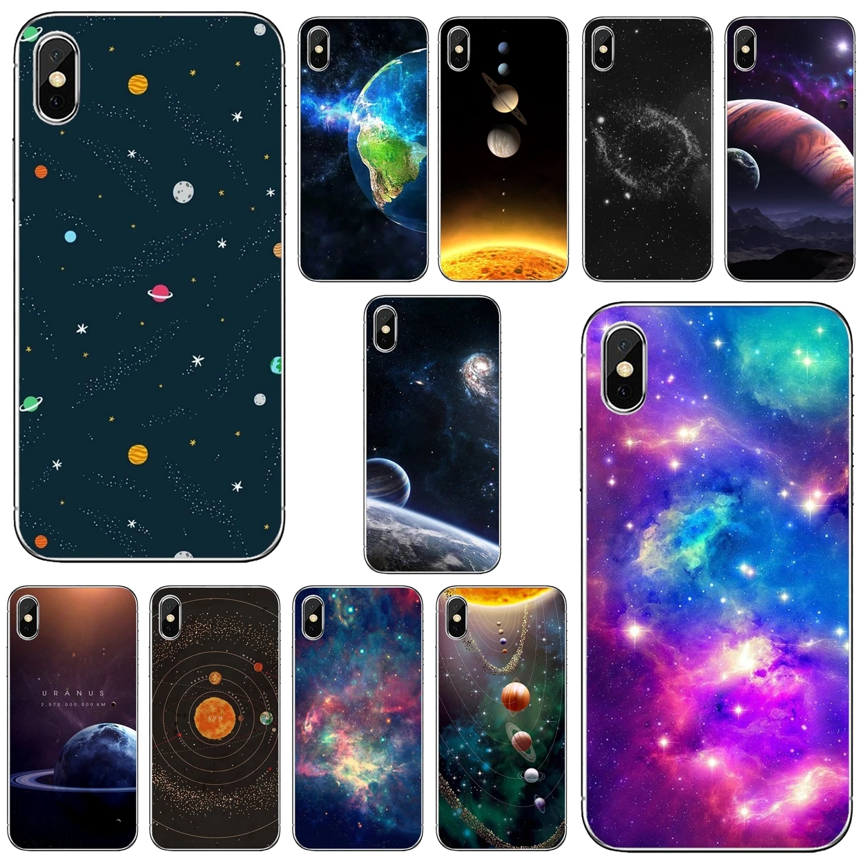 For Huawei Nova 2 2i 3 3i Y3 Y5 Y6 Y7 Y9 Prime 2015 2016 2017 2018 2019 Creative-Universe-Planet-Wallpaper Soft Bag Case | Мобильные