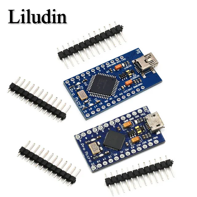 Pro Micro ATmega32U4 5V 16 МГц заменить ATmega328 для arduino ATMega 32U4 Mini с 2 Row штыревые|Интегральные