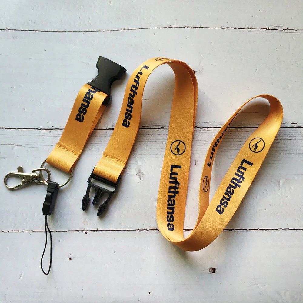 Yellow Lufthansa Lanyards Neck Strap 