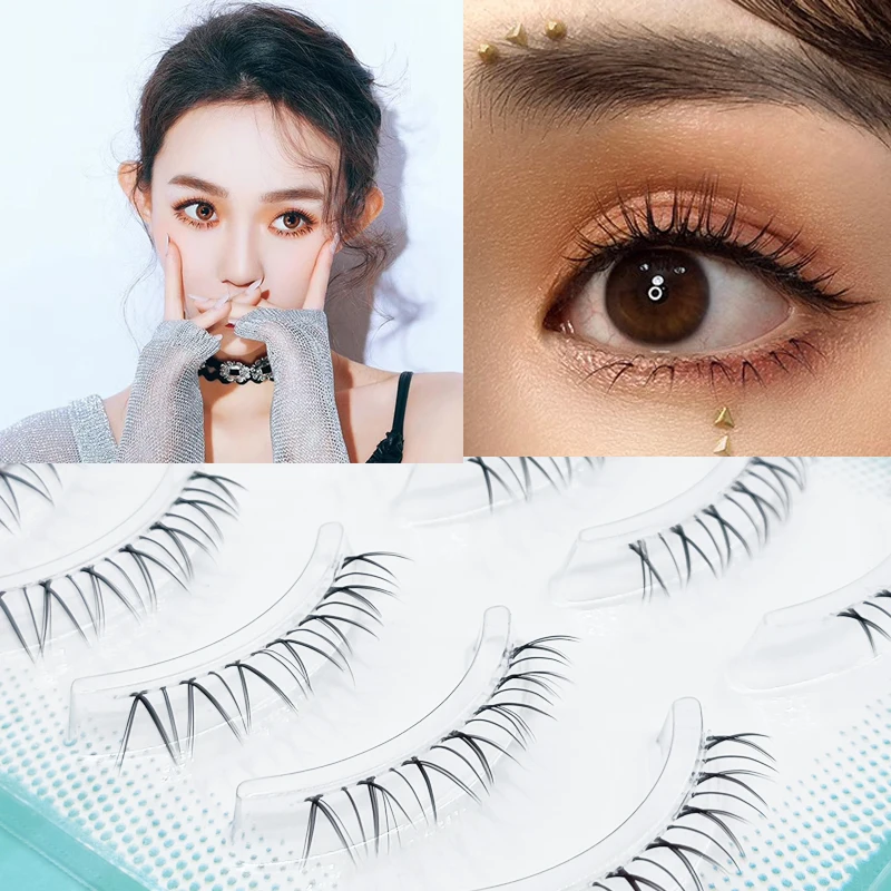 

5 Pairs Japanese Air Fasle Eyelashes Bottom Eye Lashes Natural Look Lower Under Eyelash Daily Bride Nude Makeup