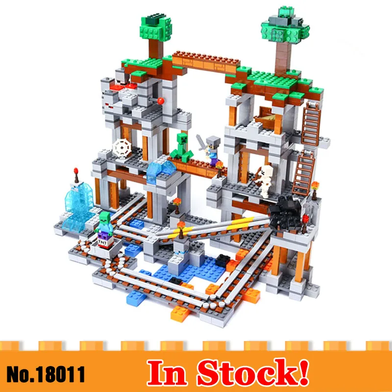 DHL 18011 серия My World My Villiage совместим с 79074 набор шахт в сборе Детские Рождественские подарки строительные блоки кирпичи