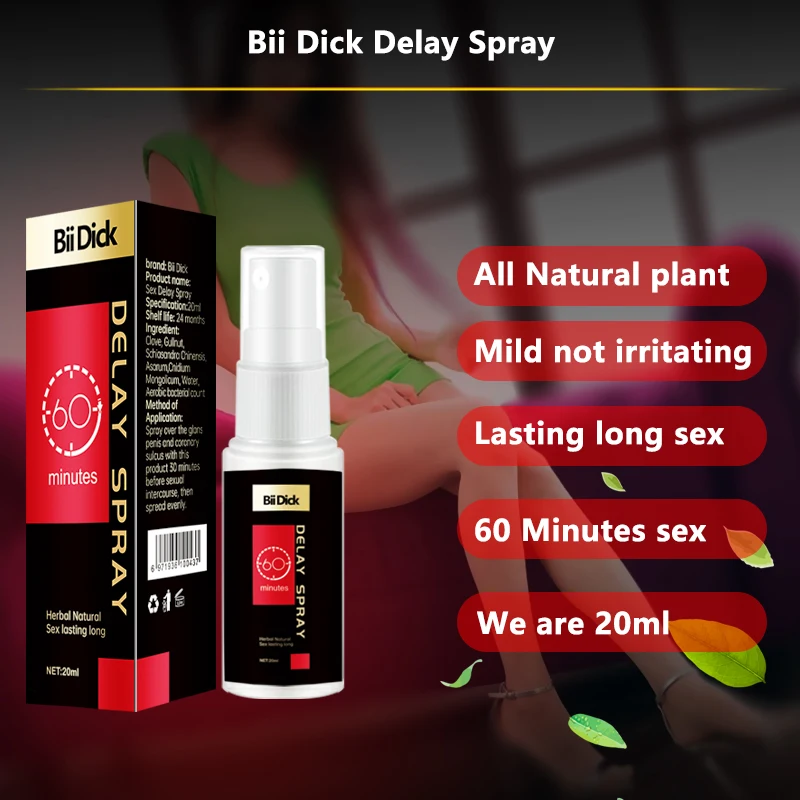 20ml Sex Delay Spray Sex for Man Male External Use Anti Premature Ejaculation Lasting Long 60 Minutes Penis Enlargment Oil 18+