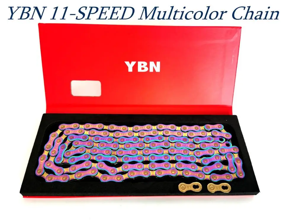 YBN 11 Speed Ti N разноцветный велосипед цепь совместима с Shimano Sram Campagnolo и горными