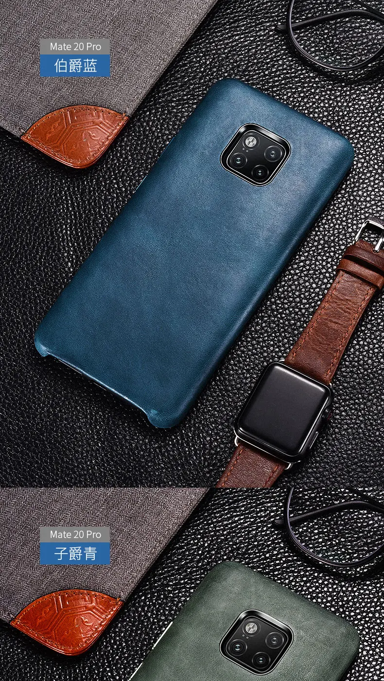 Для mate 20 Модный деловой чехол из натуральной кожи, натуральная телячья воловья кожа, чехол для телефона huawei mate 20 Pro
