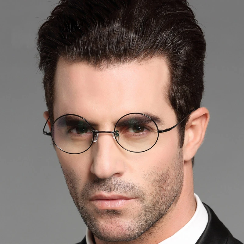Titanium Transparante Ronde Bril Mannen Vrouwen Retro Harry Cirkel Bril  Optische Brillen Frame Kleine Clear Eyewear Gold|Men's Eyewear Frames| -  AliExpress