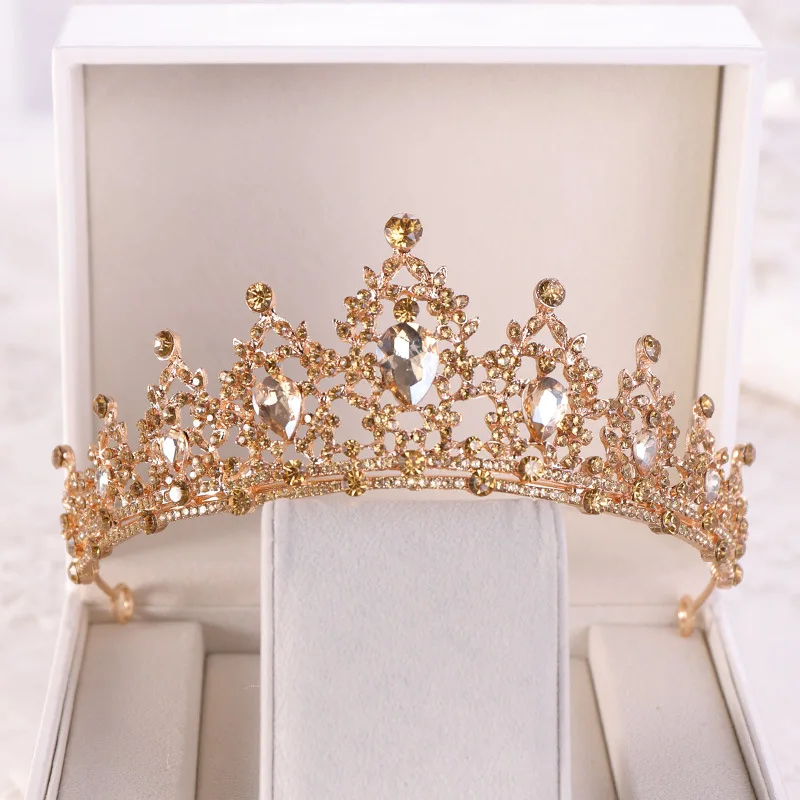 Новые свадебные аксессуары для волос Тиара для невесты корона золотая цепочка на голову кусок свадебные аксессуары для волос короны королева диадема - Окраска металла: Style Z