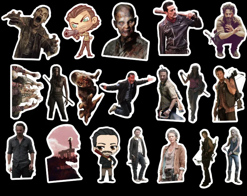 50 шт Популярный телесериал The Walking Dead стикер s Vinly игрушка наклейка телефон настенное украшение для ноутбука скейтборд багаж Декор F3