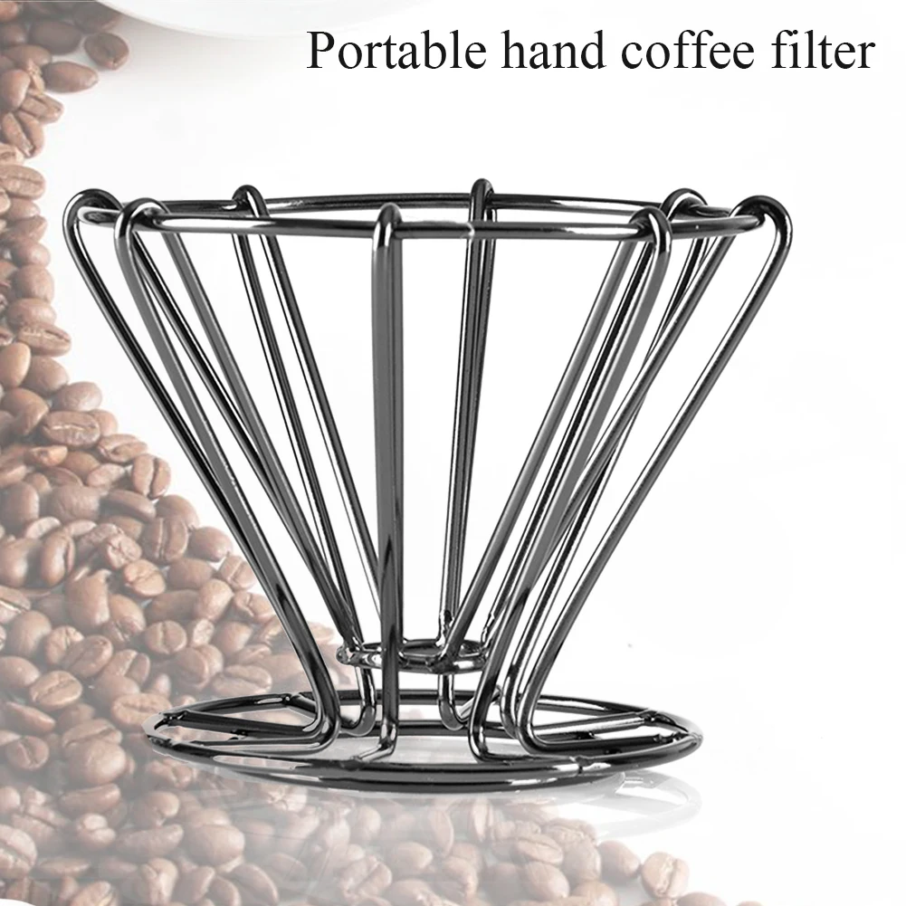 

Tools Coffee Filter High Efficiency Funnel Practical Basket Household Cup Hand Washed Dripper Office Reusable Mesh Portable