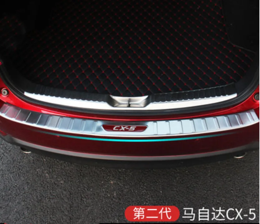 Для Mazda CX-5 CX5 2nd Gen 304 Нержавеющая сталь заднего бампера протектор Подоконник багажник протектора накладка 2 pçs