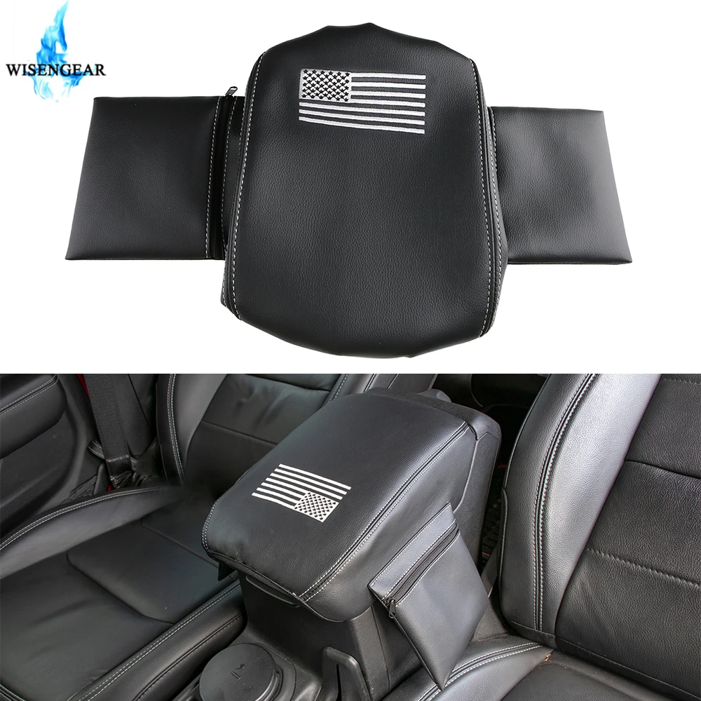 Подлокотник центральной консоли накладки на коробку Крышка для Jeep Wrangler JL JLU неограниченный подлокотник автомобильного сиденья с боковой Сумка-пакет для хранения