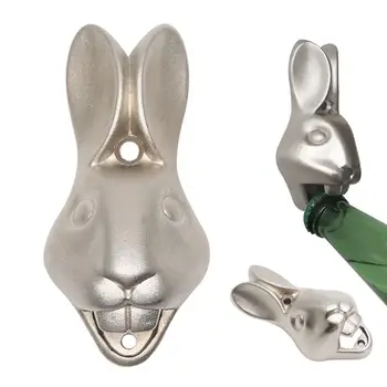 

1Pc Bottle Opener Mini Rabbit Head Wall Mounting Wine Beer Opener Can Opener Kitchen Gadget Bar Tools Wedding Party Favor Gift