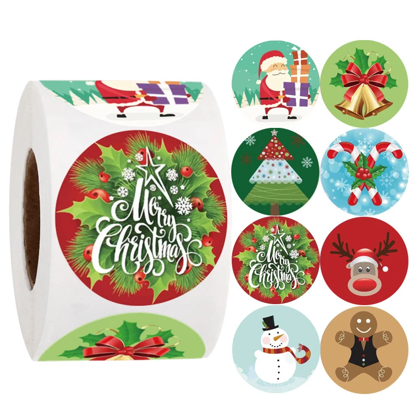 Merry Christmas Holiday Decoration Santa Sticker Sticker Party Gifts Baking Seal Sticker Invitation Letter Envelope Sticker