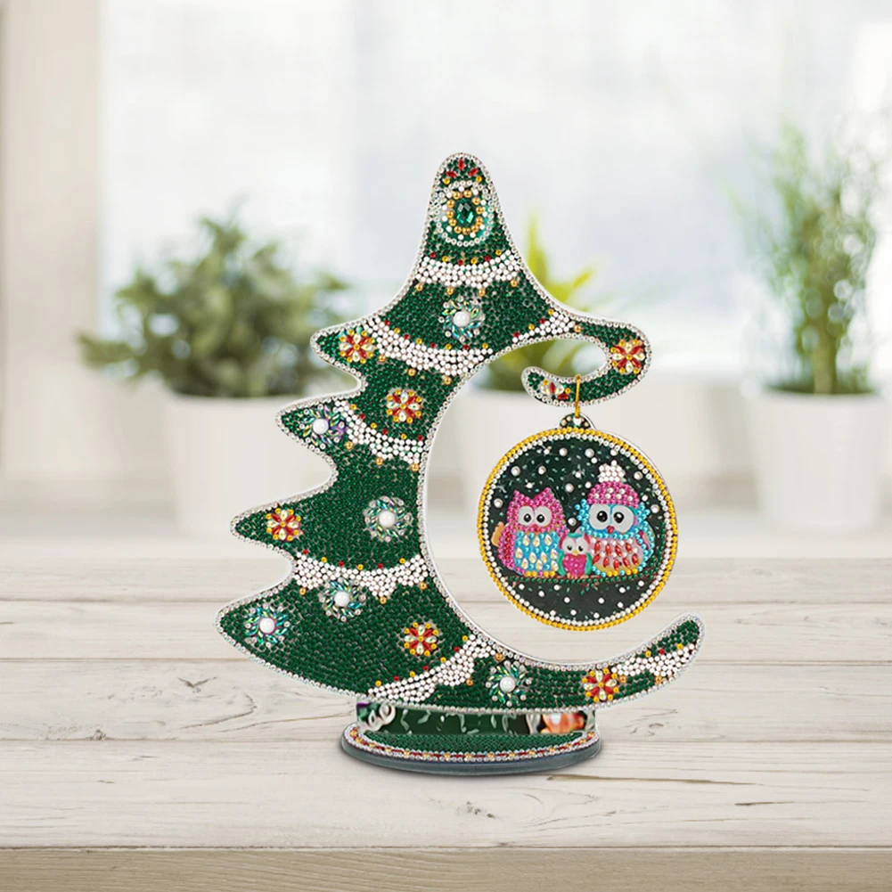 5D DIY Diamond Painting Christmas Tree Craft Home Ornaments Resinstone  Mosaic Christmas Decoration for home Navidad Gifts